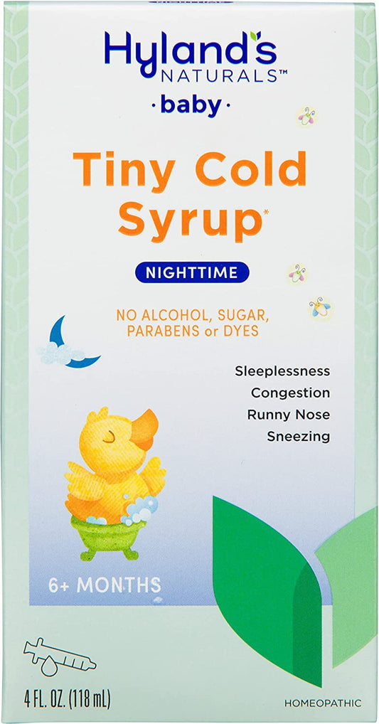 Hylands Naturals Baby Nighttime Tiny Cold Syrup, Natural Relief - 4 Oz, 2 Pack