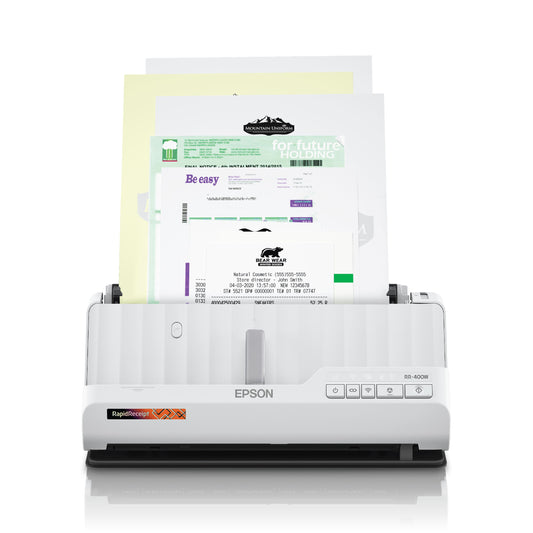 RapidReceipt RR-400W Wireless Duplex Compact Desktop Receipt and Document Scanner