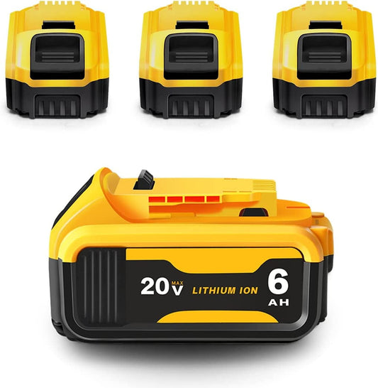 Replacement for Dewalt 20V Battery 6.0ah,4 Packs