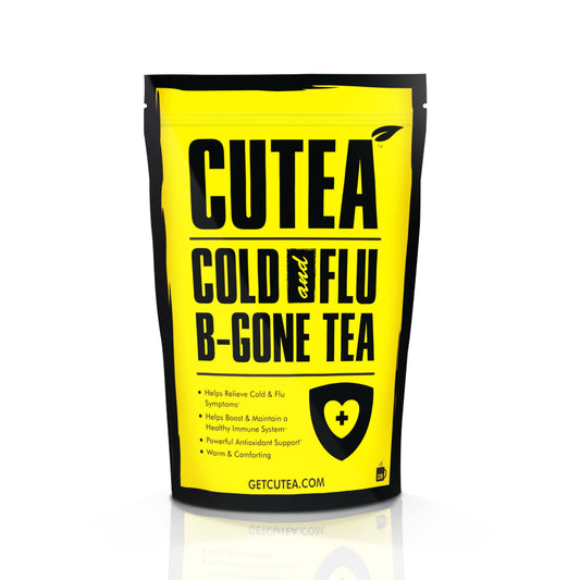 CUTEA Cold and Flu B-Gone Tea: 28 Days Serving - Relieve Cold & Flu Symptoms, Boost & Maintain a Healthy Immune System, and Powerful Antioxidant Support