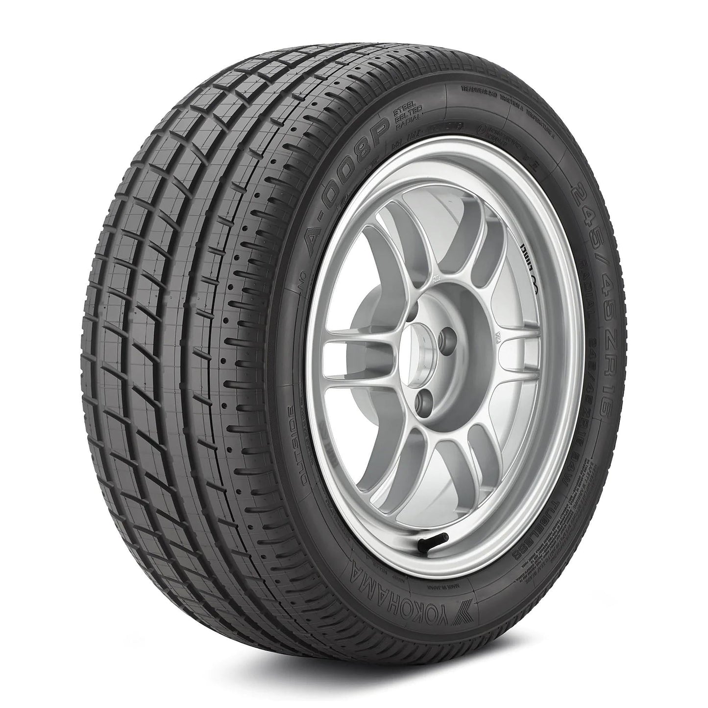 1 225/50ZR16 Yokohama A008P 92W tire Fits: 2003-04 Pontiac Grand Am SE2, 1999-2002 BMW Z3 Coupe