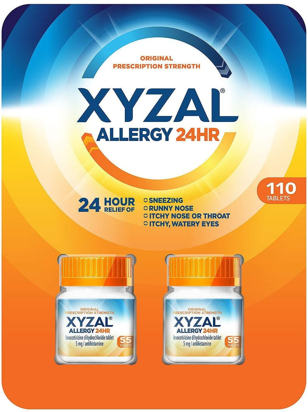 Xyzal Adult Allergy 24HR, Allergy Relief Tablets (110 Ct.)