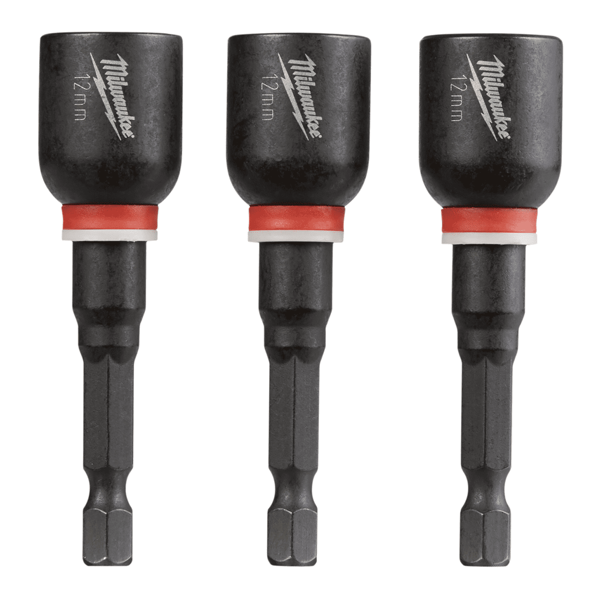 Milwaukee Tool SHOCKWAVE Impact Duty 12MM x 2-9/16" Magnetic Nut Driver  BULK 10