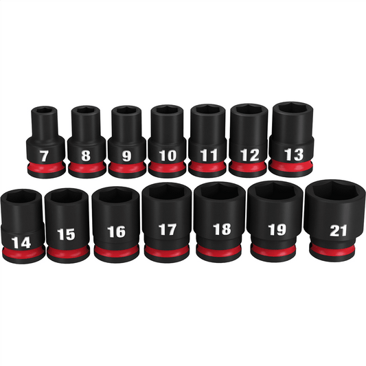 Milwaukee Tool 14PC SHOCKWAVE Impact Duty  3/8" Drive Metric Standard 6 Point Socket Set