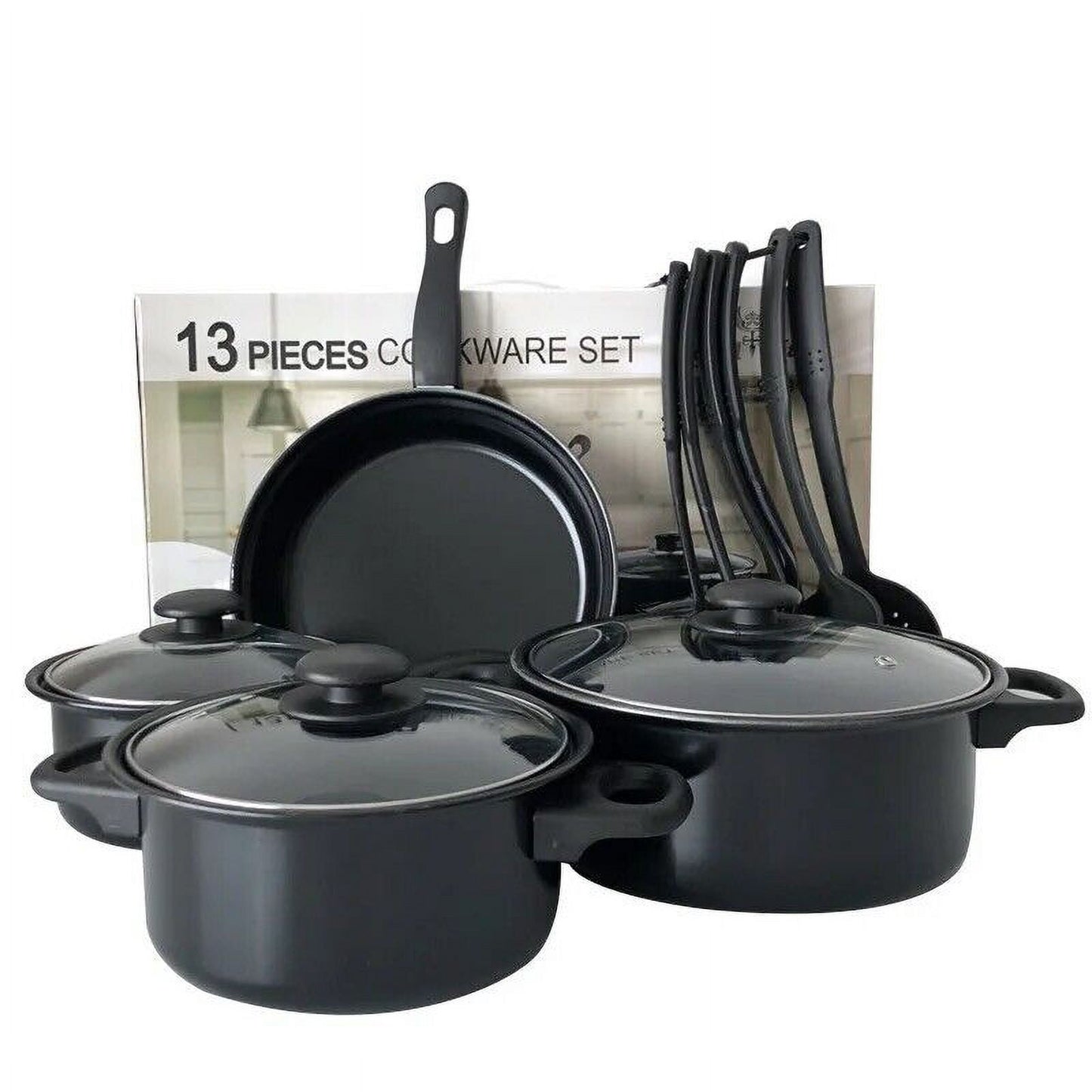 13-Piece Cookware Set, Pots, Pans and Utensils