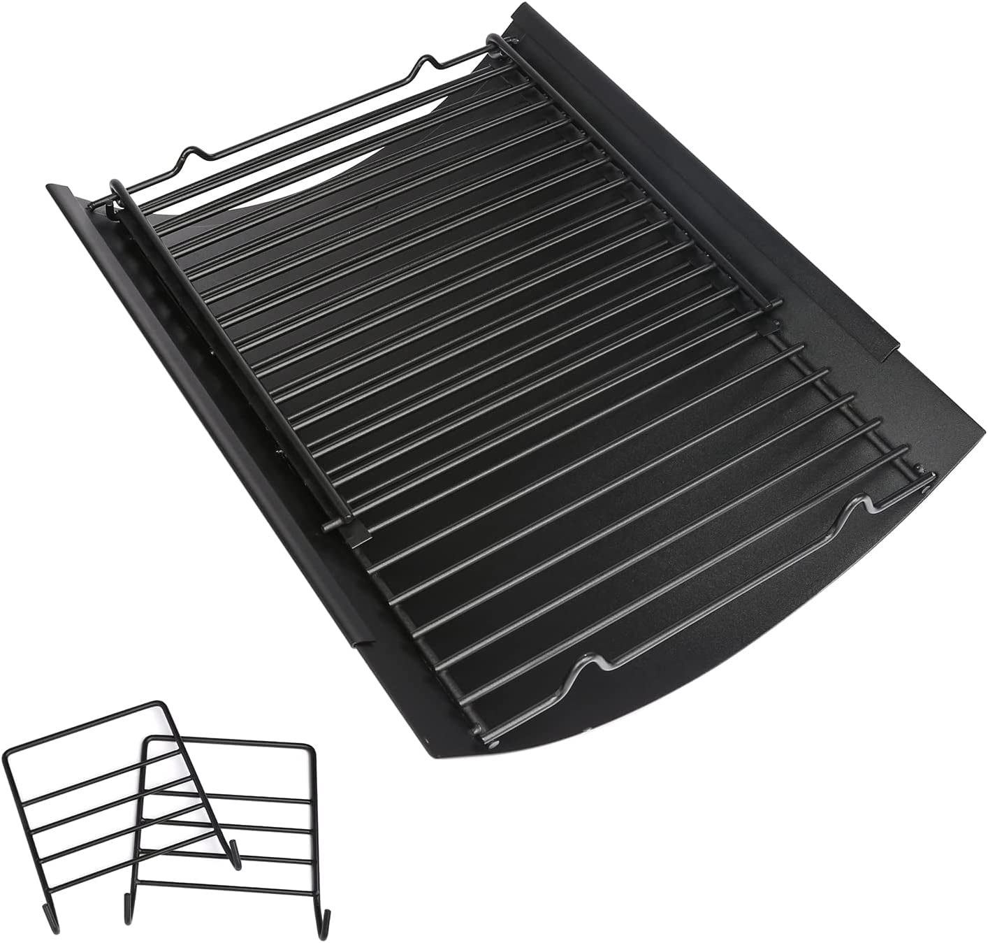 15.75" to 27.56" Adjustable Ash Pan/Drip Pan for Chargriller 5050 5072 5650 2123 Charcoal Grills Fit for Oklahoma Joe's Charcoal Grills