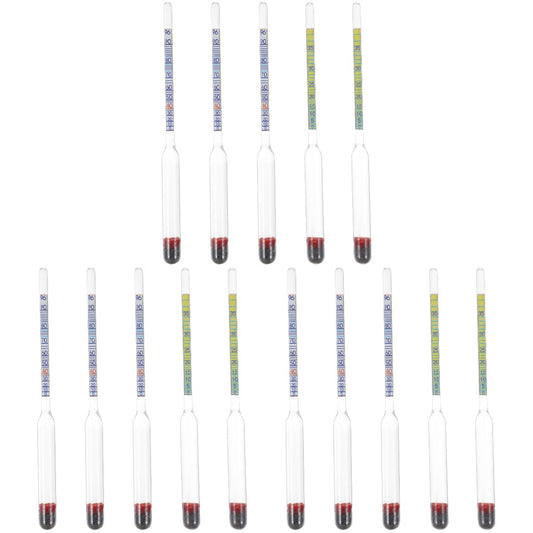 15 pcs  Alcohol Tester Hydrometer Glass Alcohol Measuring Device Alcohol Proof Tester for Liquor