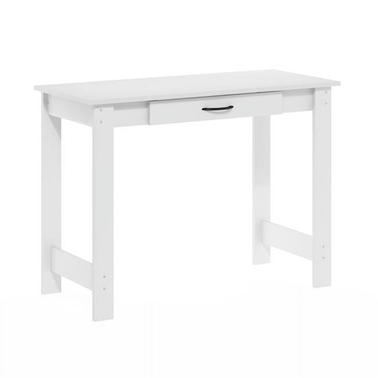 17.5 x 39.2 x 29 in. Jaya Writing Desk with Drawer, White