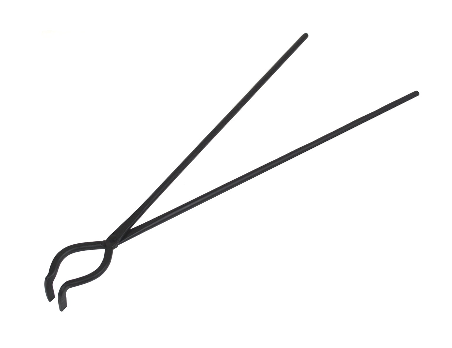 19" Black Carbon Bent Hinged Foundry Crucible Tongs for Casting Precious Metals - TONG-0020