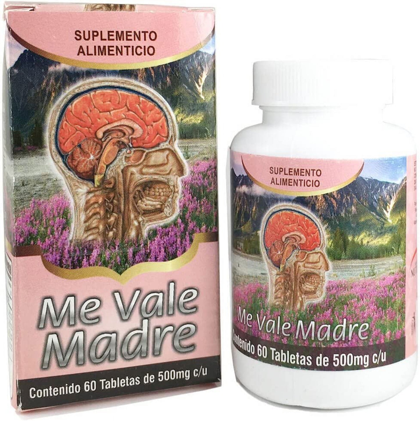 2 Cajas Me Vale Madre 60 Caps. Each Box Headache Migraine & Stress/ Dolor De Cabeza,estres