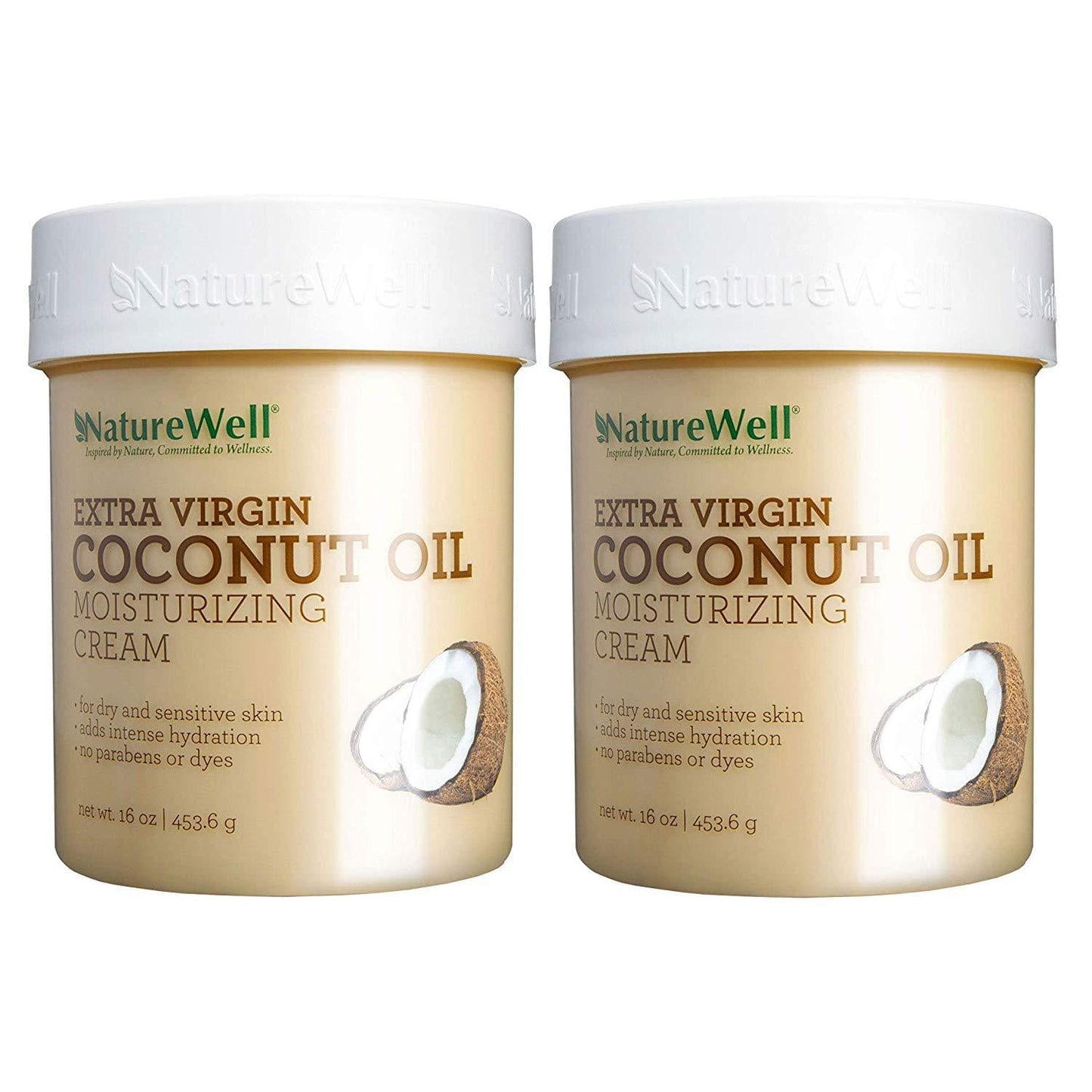 2 PACK | Naturewell Extra Virgin Coconut Oil Moisturizing Cream, 2 Pack