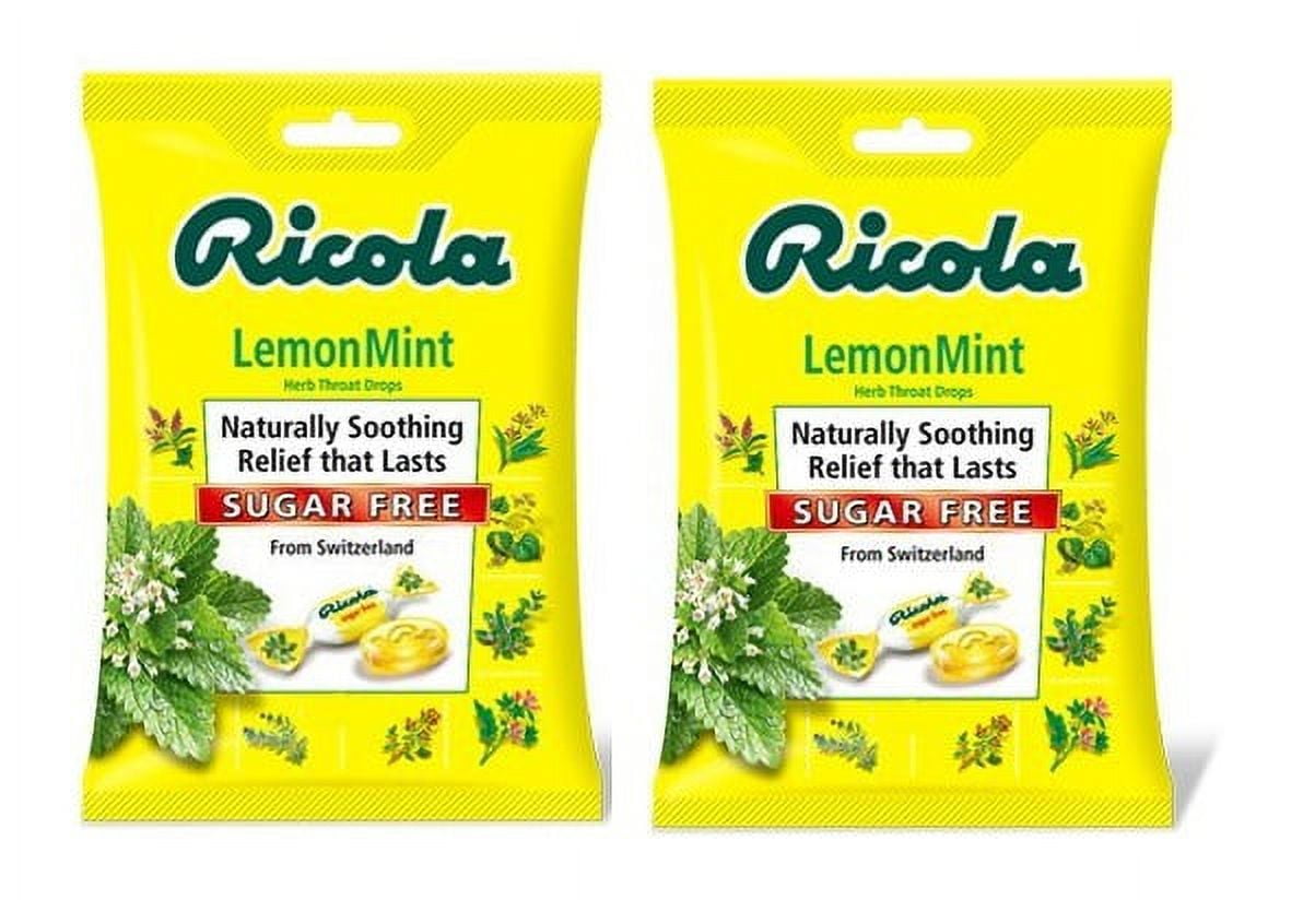 Ricola Herbal Throat Drops Lemon Mint Sugar Free, 105 Count (2 Pack)