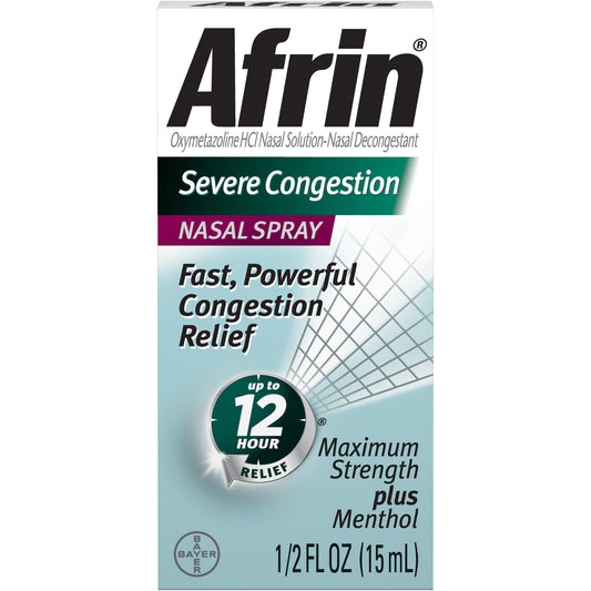 2 Pack - Afrin Severe Congestion Nasal Spray 15 mL