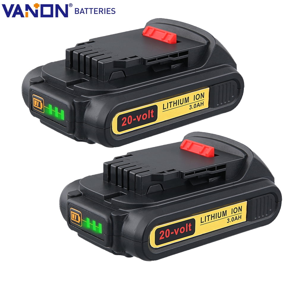 2 Pack For DEWALT DCB203-2 20V 3Ah Lithium-Ion Battery DCB201 DCB207 DCB200-2 DCB203 DCB207-2 Compact Power Tool