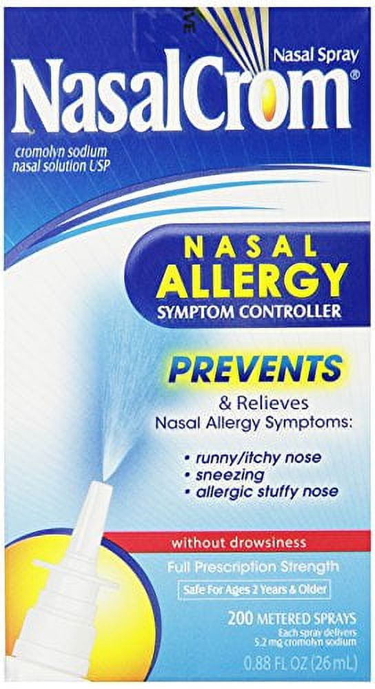 2 Pack - Nasal Crom Nasal Allergy Symptom Controller Spray .88 fl oz Each