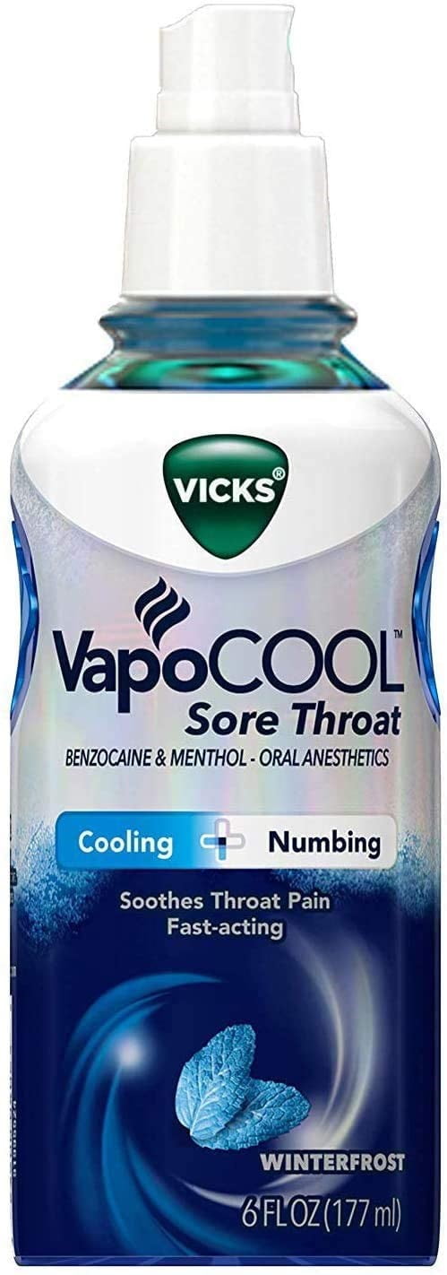 2 Pack - Vicks Vapocool Sore Throat Spray -  Winterfrost -  6 oz