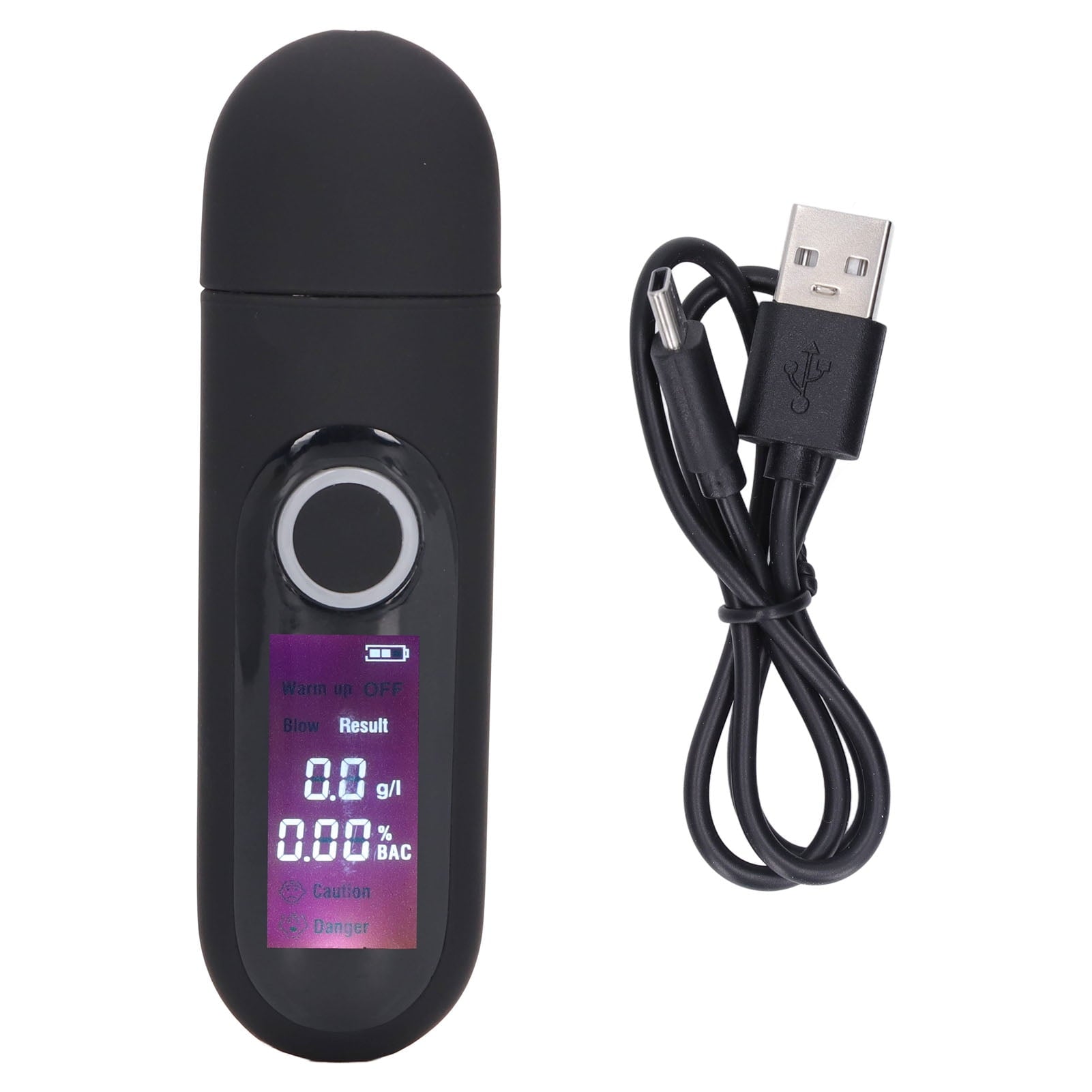 2024 Alcohol Tester Portable High Sensitivity Semiconductor Sensor Breath Alcohol Tester with USB Cable