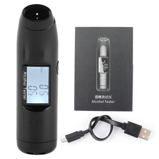 2024 Digital Breath Wine Tester LCD Display Drunk Driving Analyzer Car Breathalyzer Detector