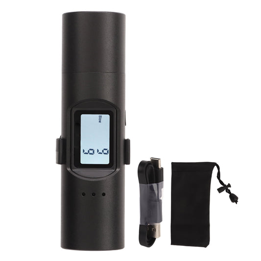 2024 Portable Breath Tester Digital Breath Tester with Black English Screen Display for Professional Use Drivers Home Use