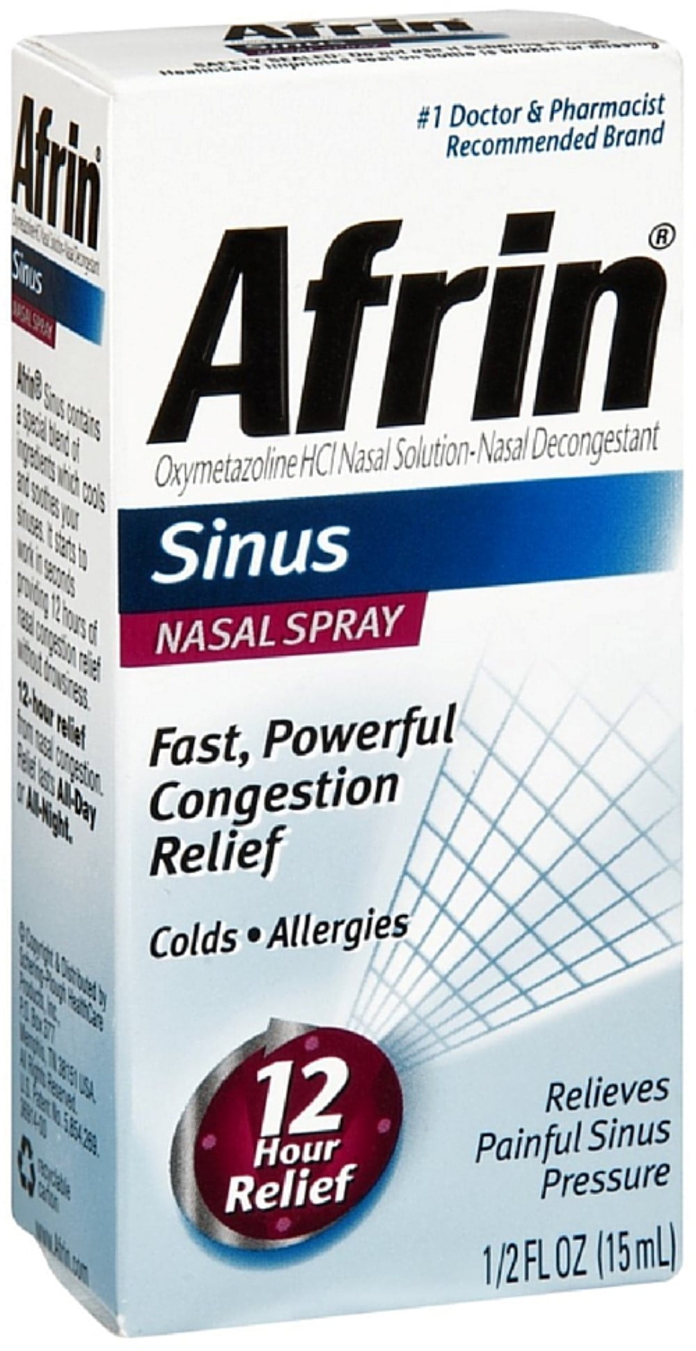 Afrin Sinus Nasal Spray 0.50 oz (Pack of 2)