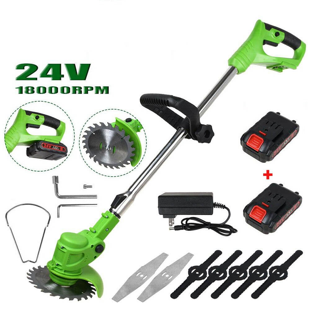 Grass Trimmer Cordless Electric Weed Eaters Weed Trimmer,Weed Lawn Edge Trimmer,Mower with Upgraded Wheels