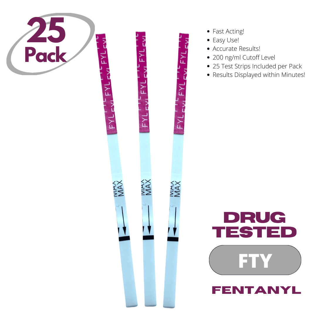 [25 Pack] 12panelnow.com Single Panel Instant Drug Test Strips (FTY/FEN) Instant Detection