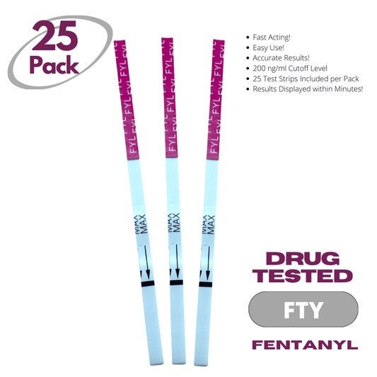 [25 Pack] 12panelnow.com Single Panel Instant Drug Test Strips (FTY/FEN) Instant Detection