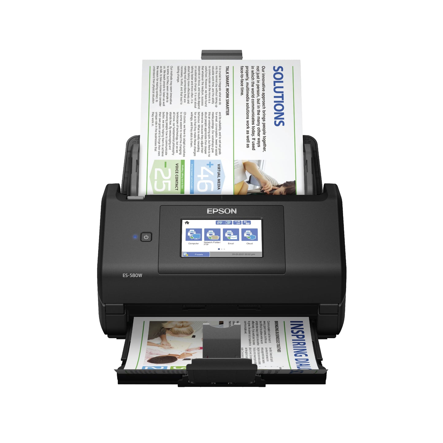 WorkForce ES-580W Wireless Duplex Touchscreen Desktop Document Scanner