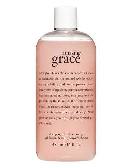 ($26 Value) Philosophy Amazing Grace Shampoo, Bubble Bath & Shower Gel, 16 Oz