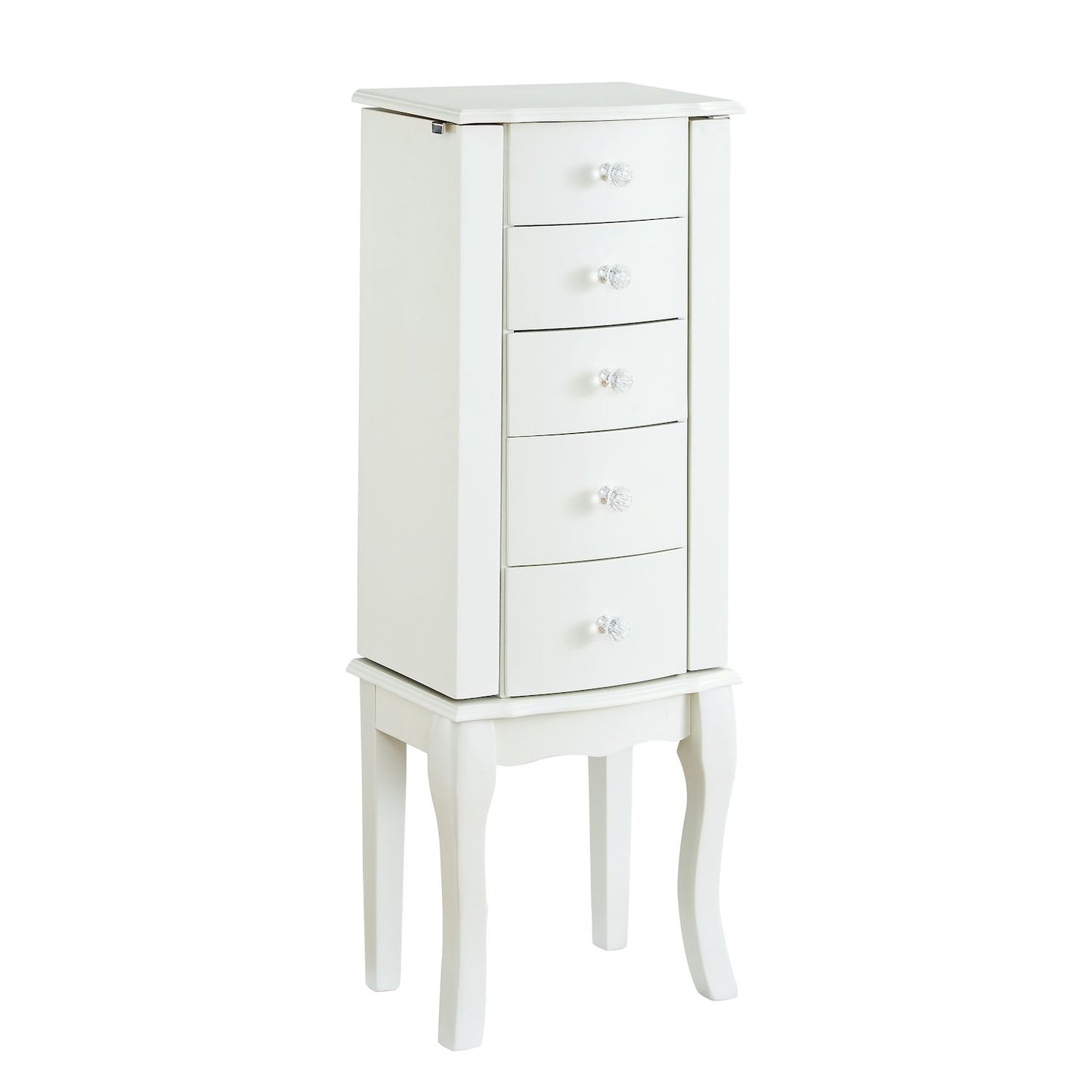 White 4-Drawer Jewelry Armoire