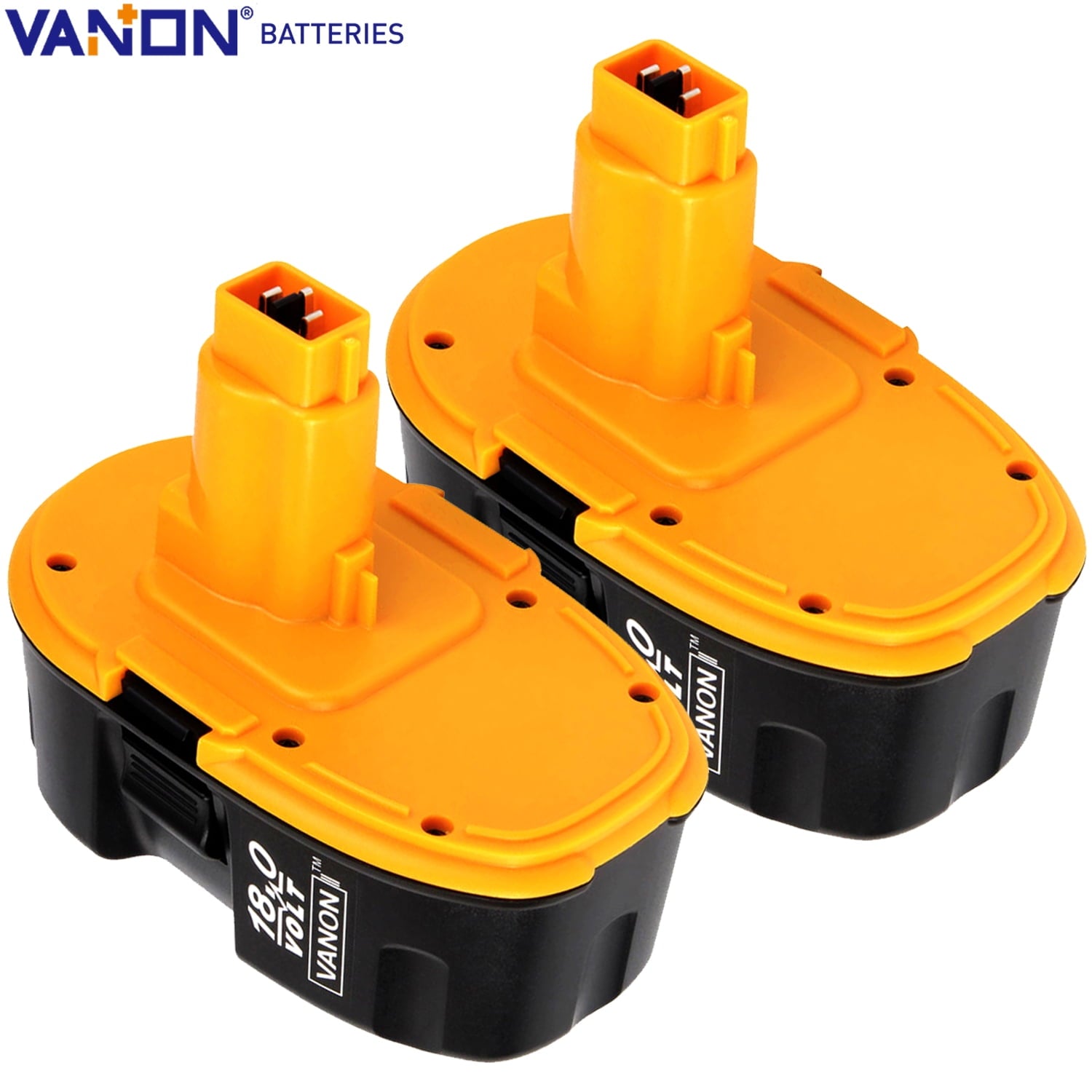 2PACK for DeWalt DC9096 Battery 18V 5500mAh Ni-MH Yellow&Black DC9099 DC970 DW9095 DW9096 DW9098