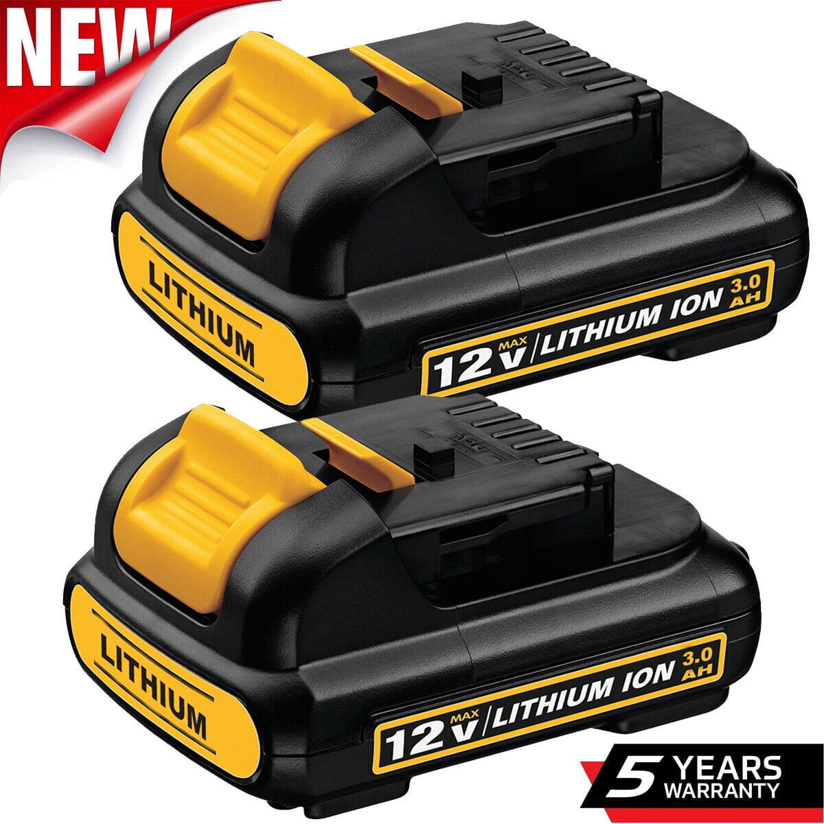 2Pack 12v 3.0Ah 12 Volt XR Max Lithium Battery For Dewalt DCB127-2 DCB120 DCB121