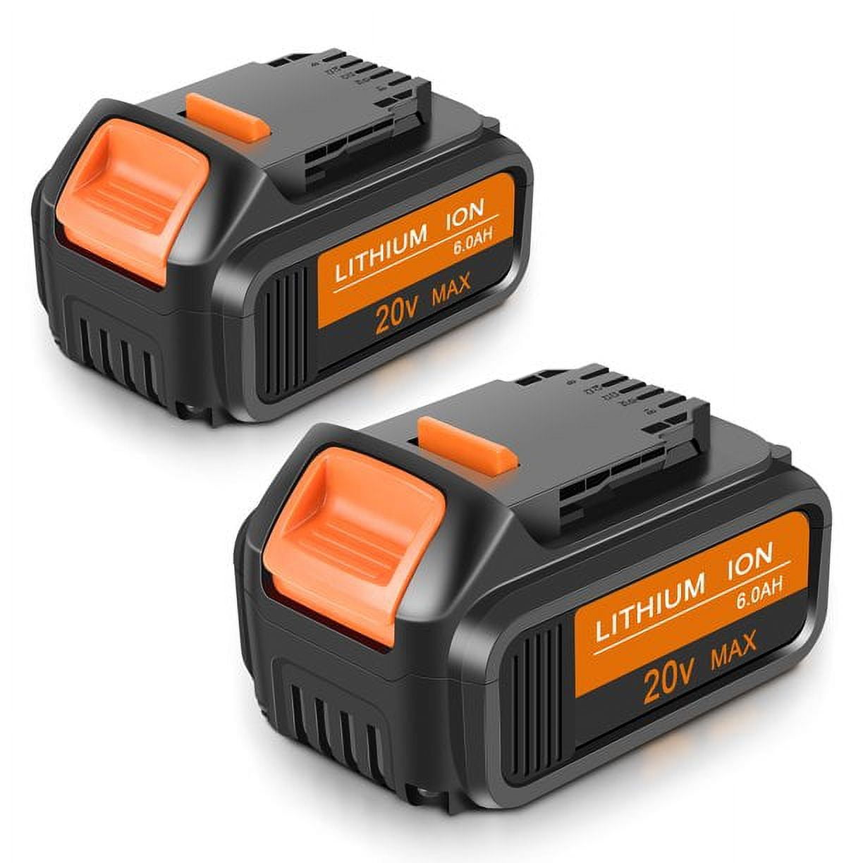 2Pack Replacement Compatible with Dewalt 20v Battery 6.0Ah