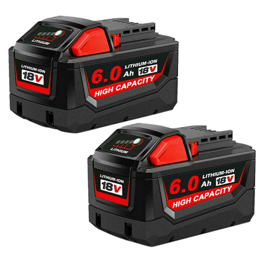 2X 6.0AH For Milwaukee New Lithium XC M18 Capacity Battery Extended 48-11-1860