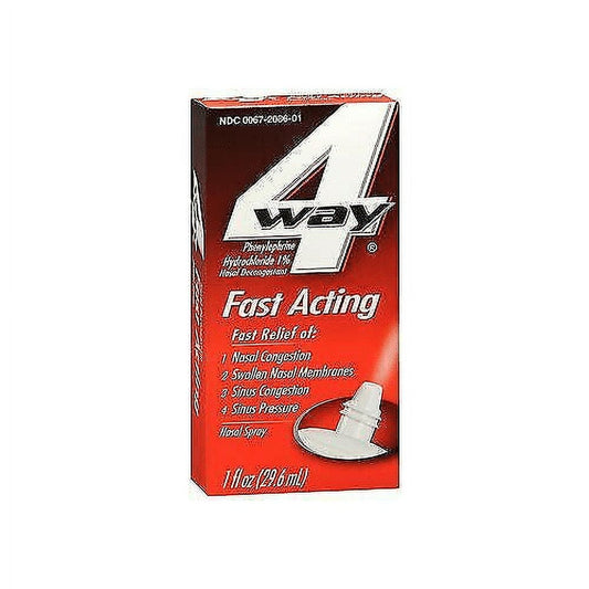 3 Pack 4-Way Fast Acting Nasal Spray, 1 oz