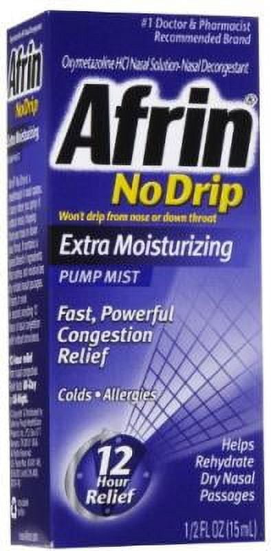 3 Pack - Afrin No Drip Pump Mist, Extra Moisturizing 15 mL