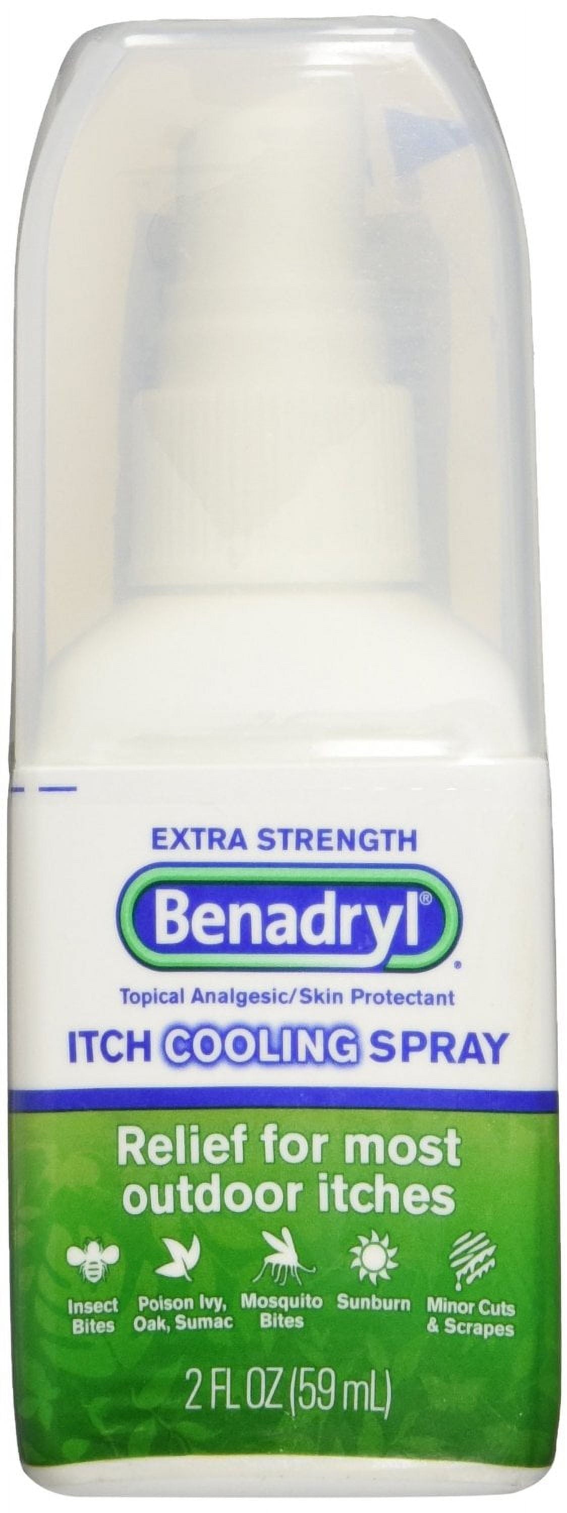 3 Pack - Benadryl Itch Relief Cooling Spray Extra Strength 2oz Each