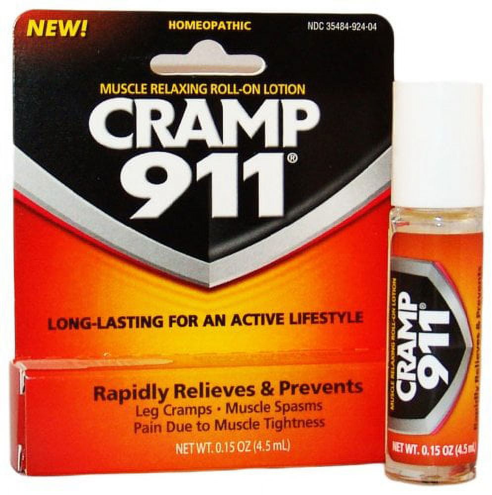 3 Pack - Cramp 911 Muscle Relaxing Roll-on Lotion 0.15oz Each