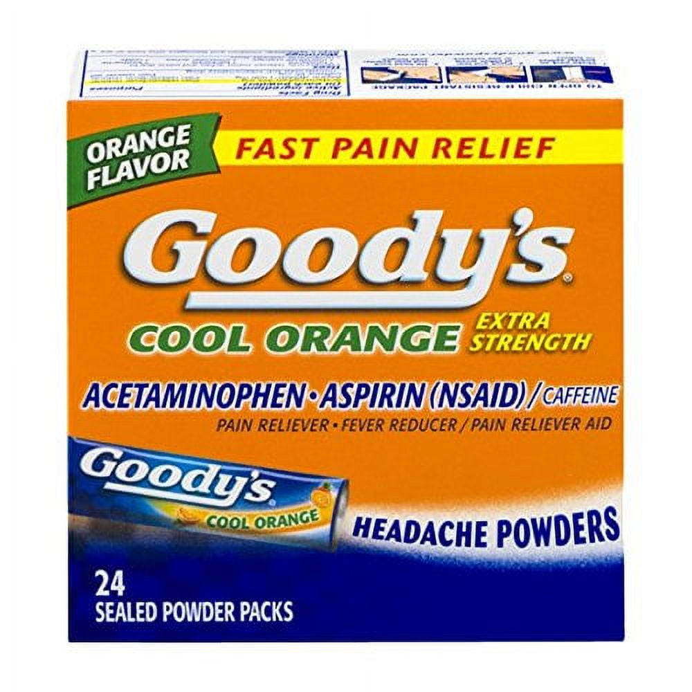 3 Pack Goodys Cool Orange Extra Strength Headache Powder 24 Sealed Packets Each