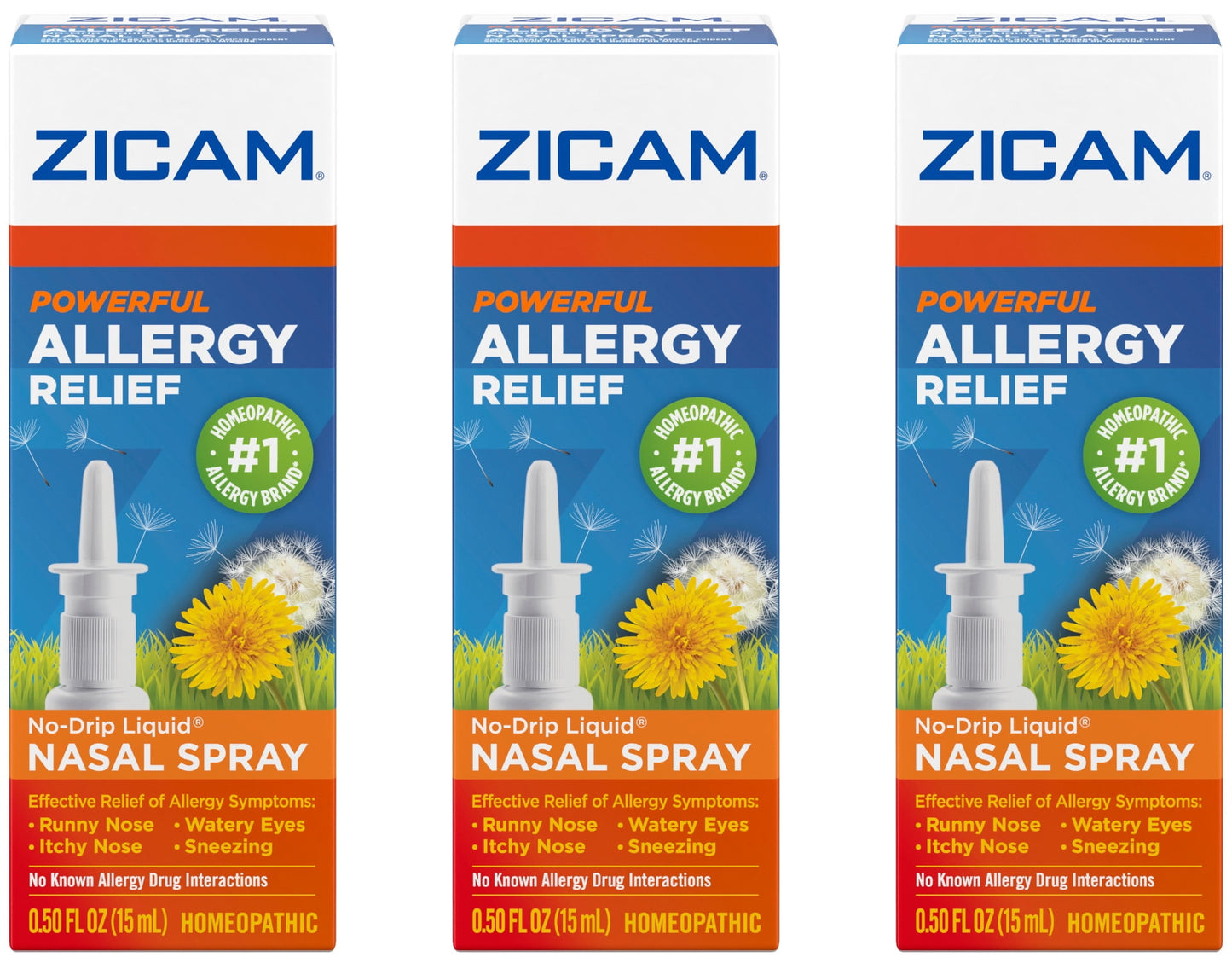 3 Pack - Zicam Allergy Relief Nasal Gel 0.50oz Each