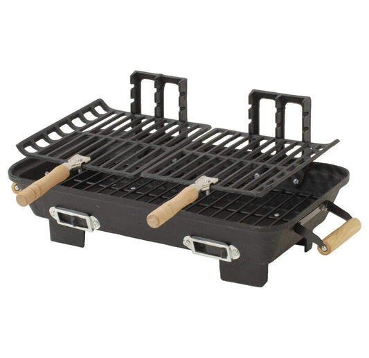 30052AMZ Kay Home Product's Cast Iron Hibachi Charcoal Grill, 10 by 18-Inch (Limited Edition)