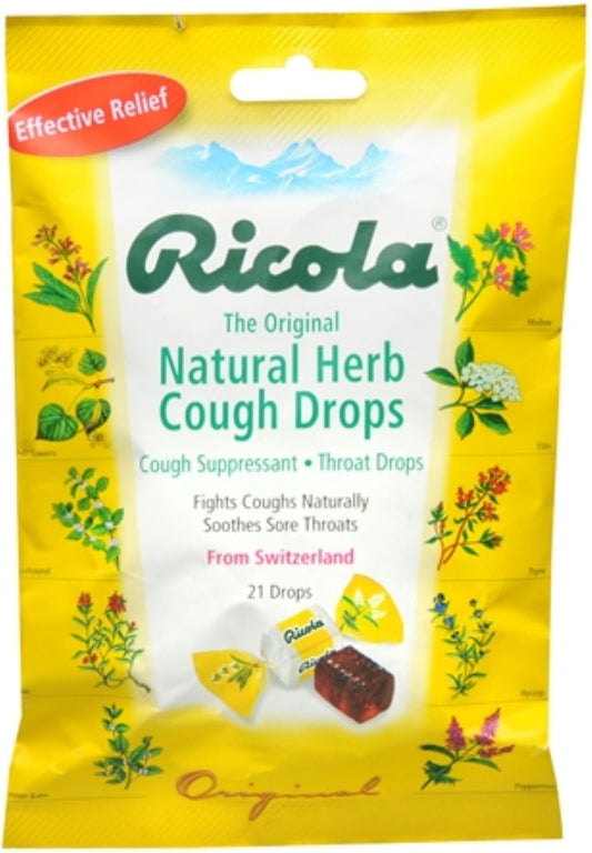 Ricola Natural Herb Cough Drops Original 21 Each (Pack of 6)