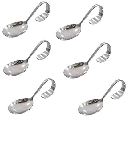 6 Pack Appetizer/Canape Serving Spoons (Oval)