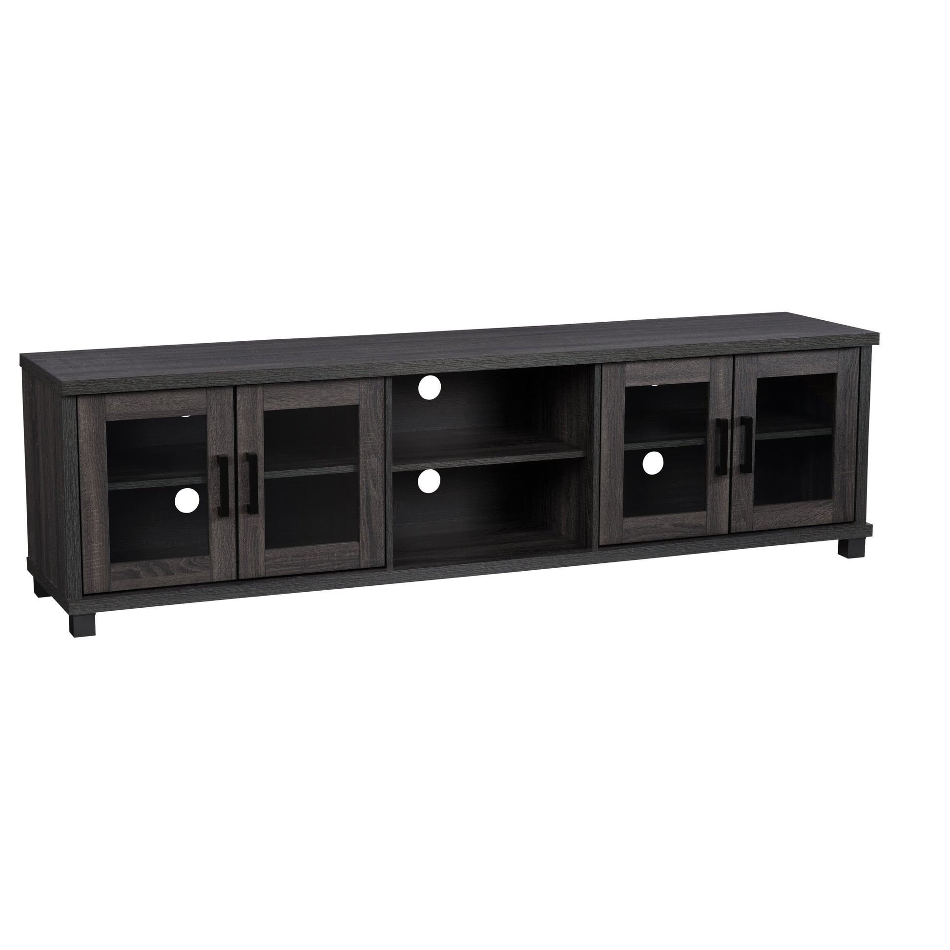 Fremont TV Bench with Glass Cabinets for Most TVs up to 95"