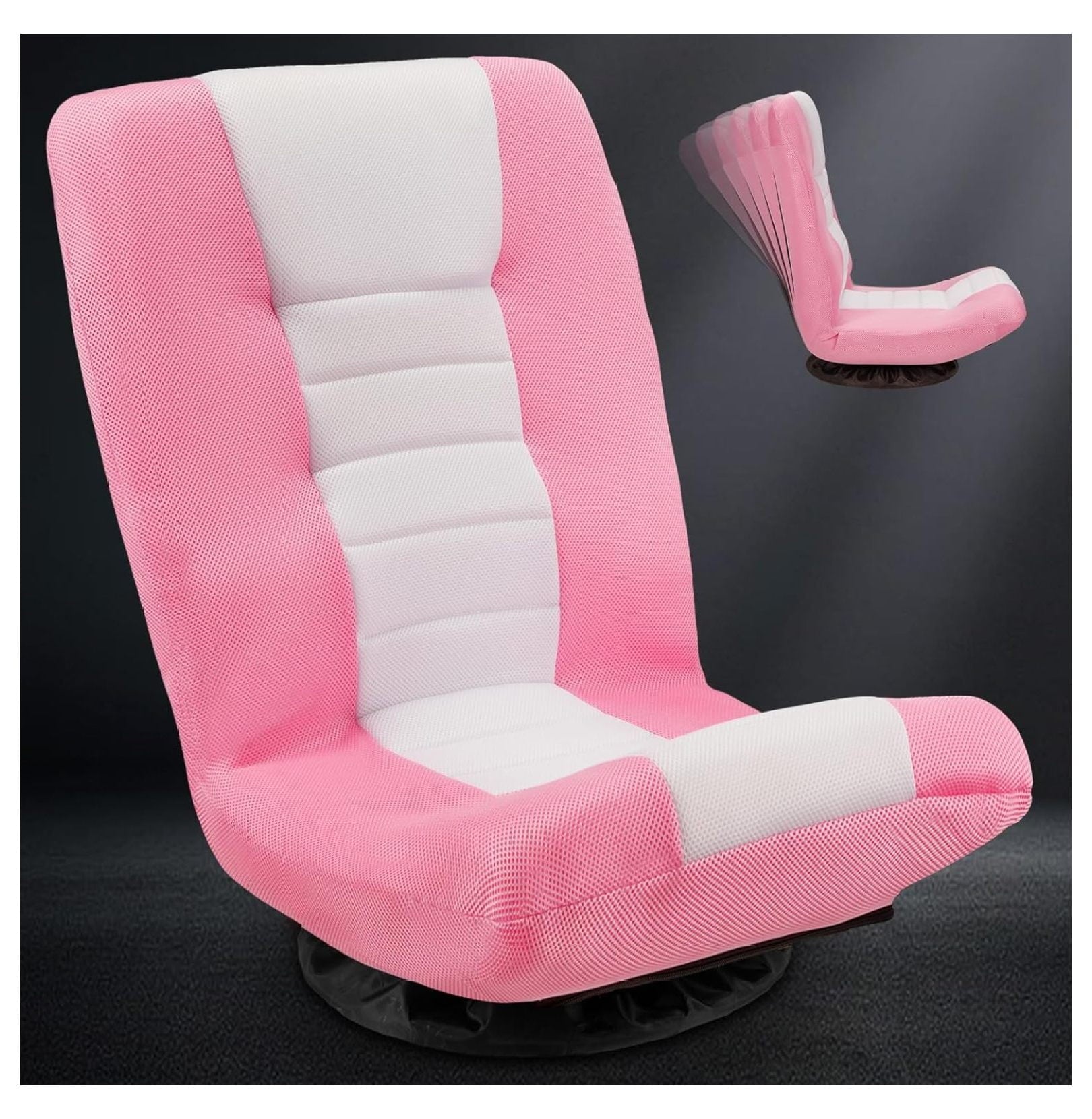 360° Swivel Chair 6 Adjustable Positions Backrest Foldable Floor Chairs Suitable for Reading, Relaxing, Mediation,