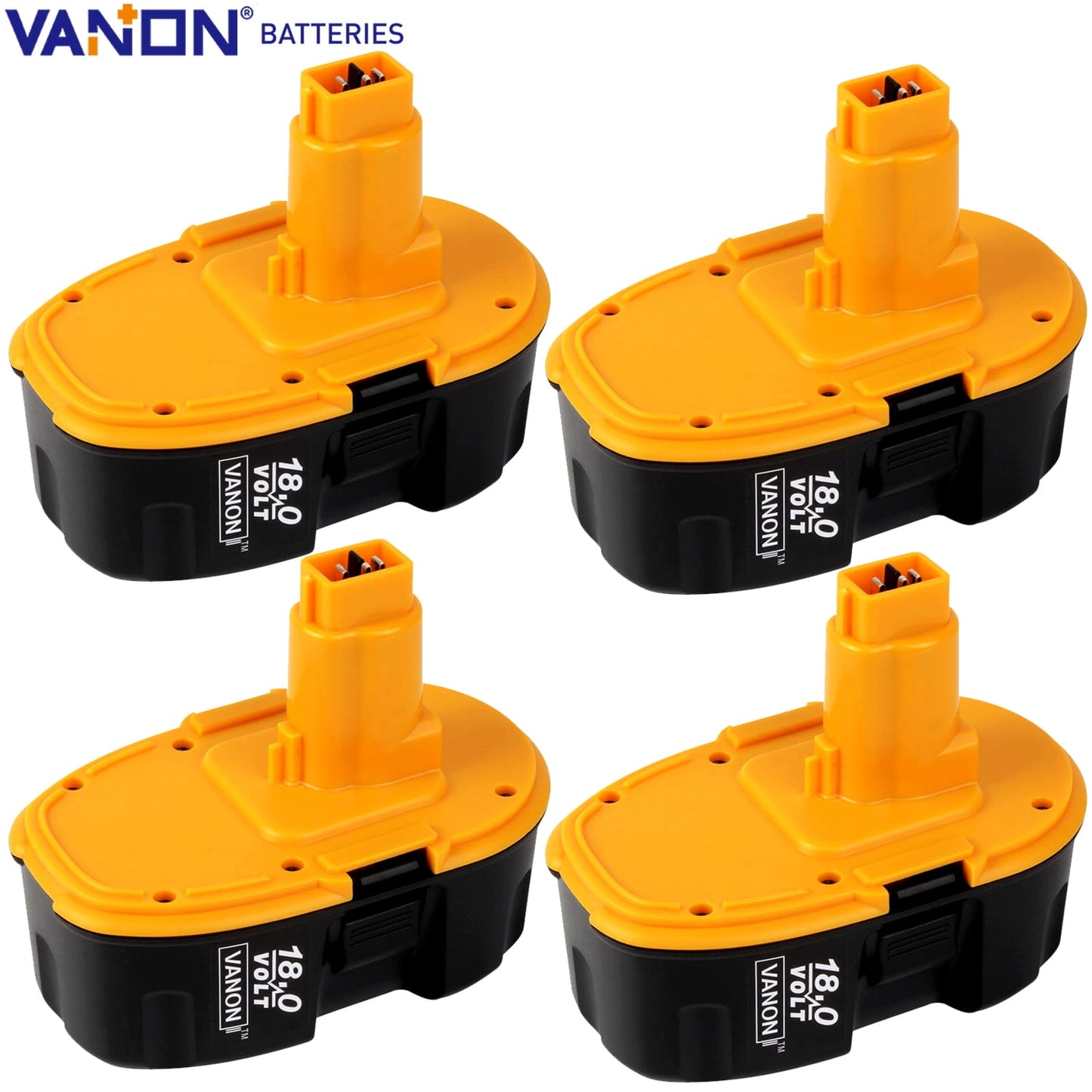 4-Pack 4600mAh 18V DC9096 Replacement for Dewalt 18V XRP Battery DC9099 DC9098 DC9096-2 DC9096-2S DE9039 DE9095 DE9096 DE9098 DW9096 DW9095 DW9098 DW9099 DE9503