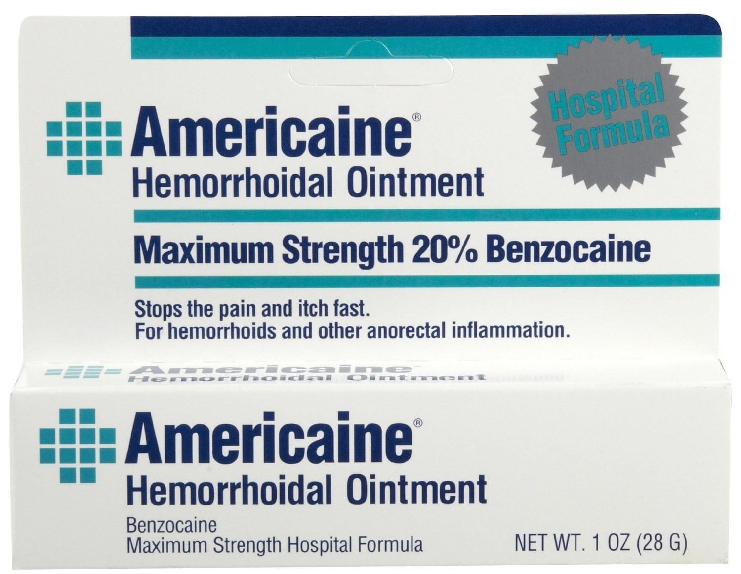 4 Pack Americaine Hemorrhoidal Ointment, Maximum Strength,Stops Pain Fast 1 oz