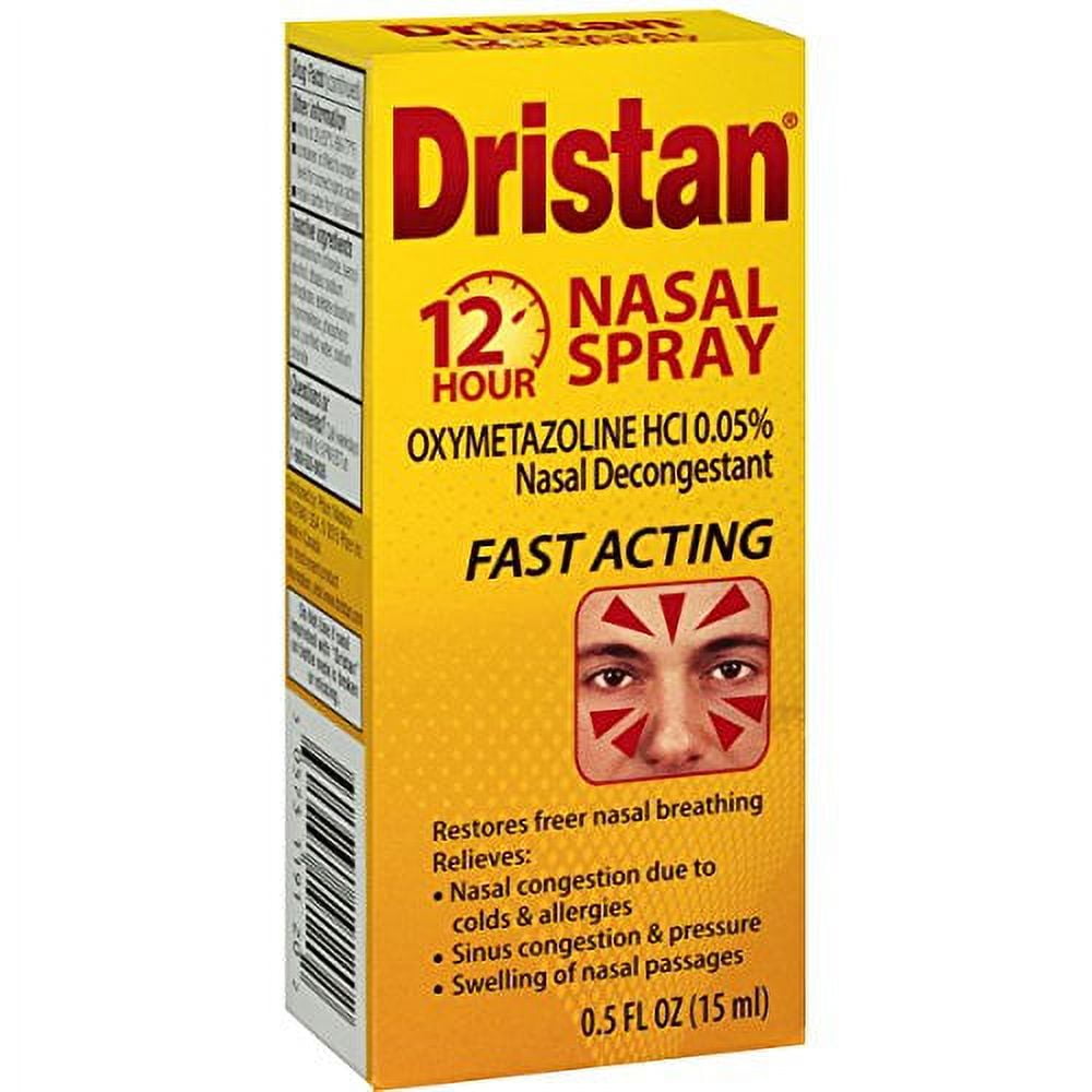 4 Pack Dristan Nasal Spray 12 Hour Nasal Decongestant 0.5 Oz Each