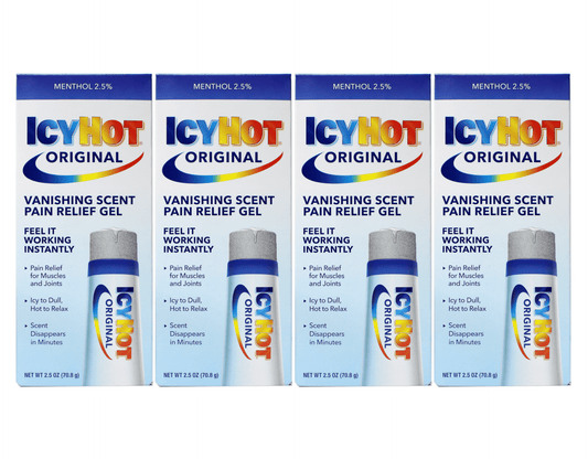 4 Pack - ICY HOT Pain Relieving Vanishing Scent Gel 2.50 oz Each