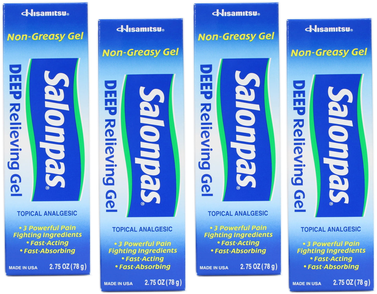 4 Pack Salonpas Deep Pain Relieving Gel 2.75oz Each